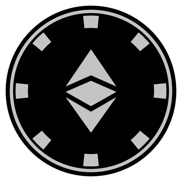 Astraleums Classic Schwarz Casino-Chip — Stockvektor