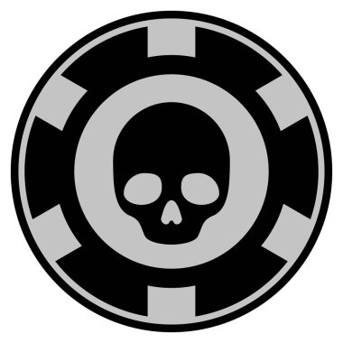 Kafatası siyah Casino çip