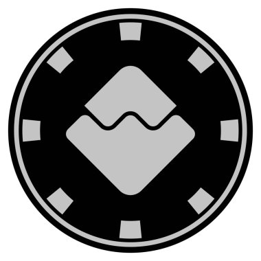 Dalgalar para birimi siyah Casino çip