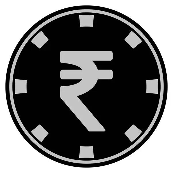 インドのインドルピー黒カジノ チップ — ストックベクタ