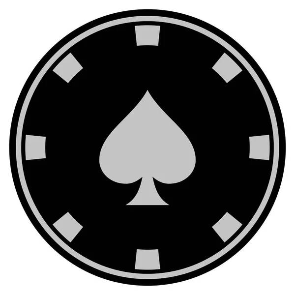 Peaks terno Black Casino Chip — Vetor de Stock
