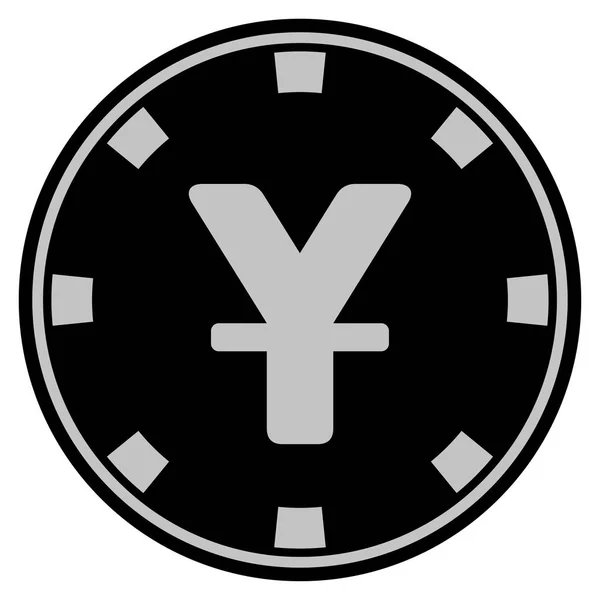 Yen Black Casino Chip — Stock Vector