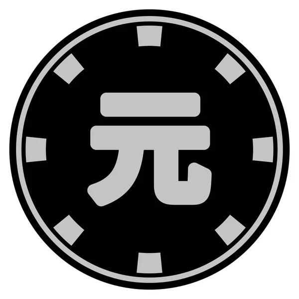 Yuan Renminbi noir Casino Chip — Image vectorielle