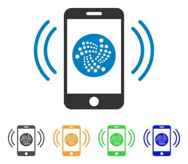 Iota mobil bankacılık vektör simgesi
