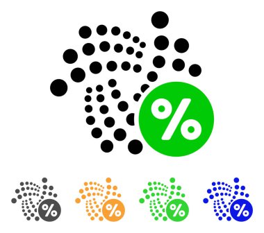 Iota yüzde vektör simgesi