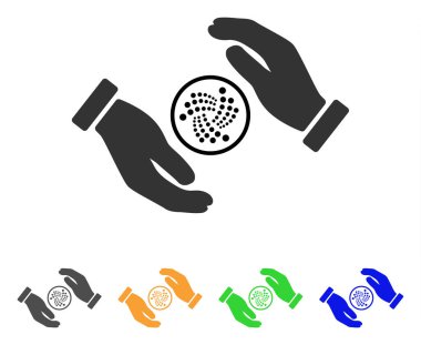 Iota bakım el vektör simgesi