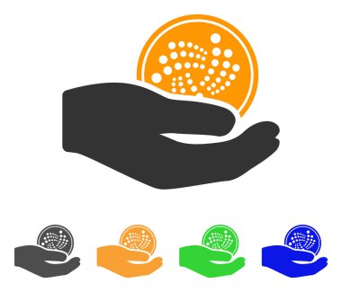 Iota para bağış el vektör simgesi