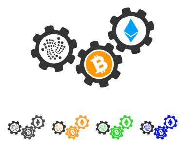 Iota Cryptocurrency motoru vektör simgesi