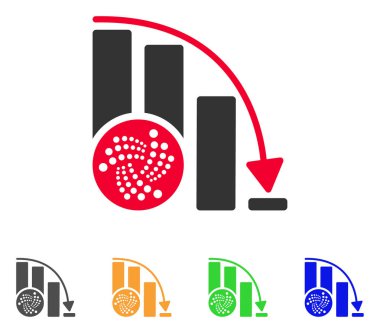 Iota grafik vektör simgesi aşağı
