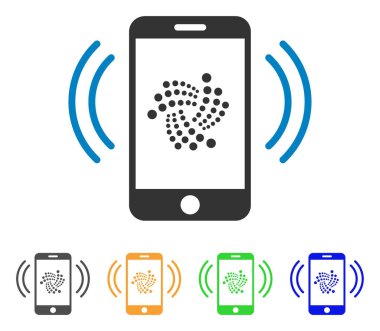 Iota mobil bankacılık vektör simgesi