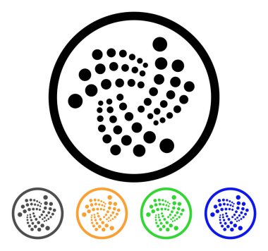 Iota yuvarlak vektör simgesi