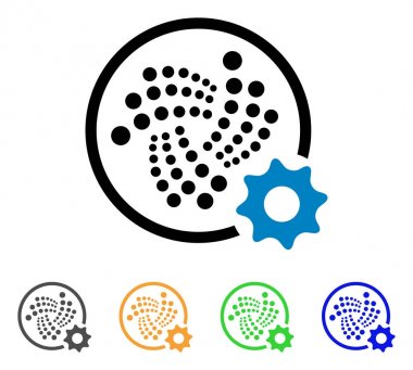 Iota ayarları dişli vektör simgesi