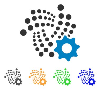 Iota Kur dişli vektör simgesi