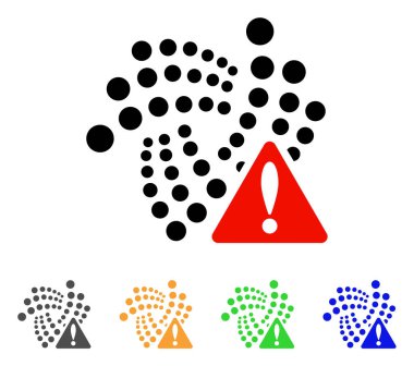 Iota uyarı vektör simgesi