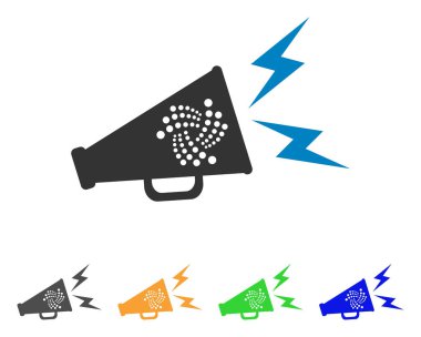 Iota uyarı megafon vektör simgesi