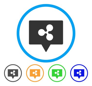 Banner yuvarlak simge dalgalanma