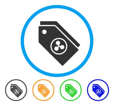 Belirteçleri yuvarlak simge dalgalanma