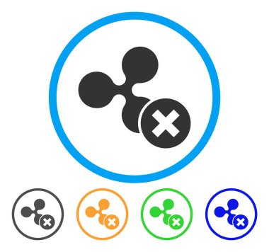 Düşüş dalgalanma yuvarlak simge