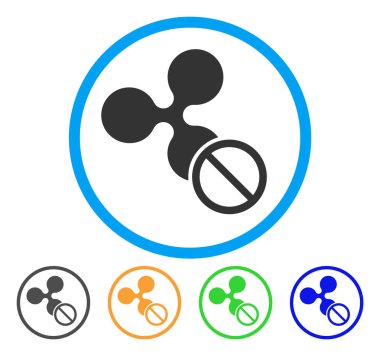 Yasak dalgalanma yuvarlak simge