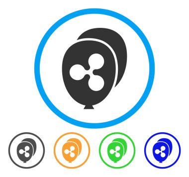 Dalgalanma yuvarlak simge balonlar