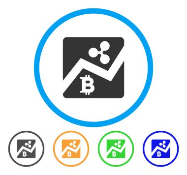 Bitcoin Döviz Piyasası yuvarlak simge dalgalanma