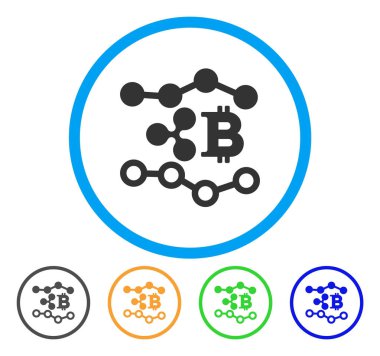 Bitcoin eğilimleri yuvarlak simge dalgalanma