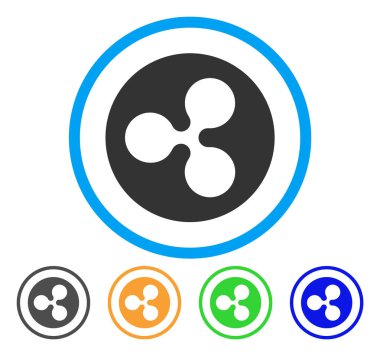 Madeni para yuvarlak simge dalgalanma