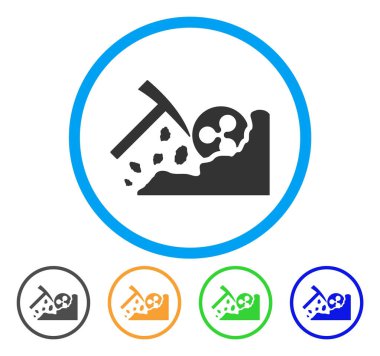 Madeni para incelemesi yuvarlak simge dalgalanma