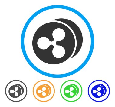 Dalgalanma yuvarlak simge paralar