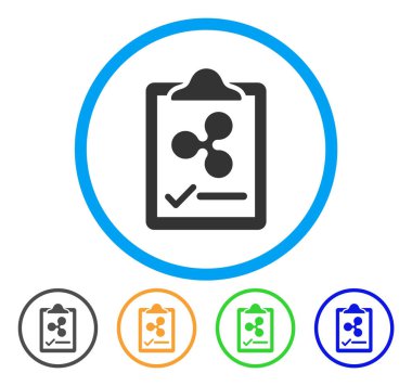 Sözleşme Pad yuvarlak simge dalgalanma