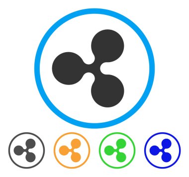 Para birimi yuvarlak simge dalgalanma