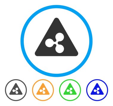 Tehlike yuvarlak simge dalgalanma