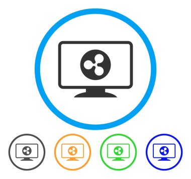 Yuvarlak simge görüntüle dalgalanma