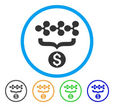 Doları dönüşüm huni yuvarlak simge dalgalanma