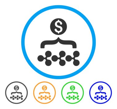 Doları huni yuvarlak simge dalgalanma