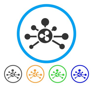 Linkler yuvarlak simge dalgalanma