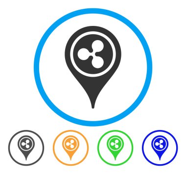 Harita işaretçi yuvarlak simge dalgalanma