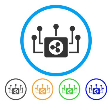 Masternode bağlantıları yuvarlak simge dalgalanma