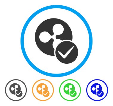 Geçerli dalgalanma sikke yuvarlak simge