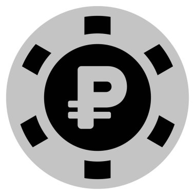 Rublesi siyah Casino çip