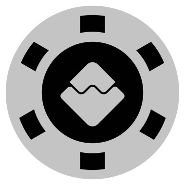 Dalgalar para birimi siyah Casino çip