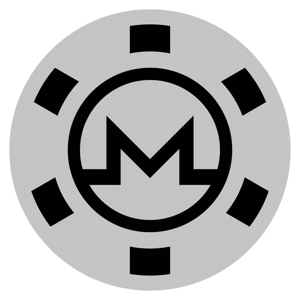 Monero 블랙 카지노 칩 — 스톡 벡터