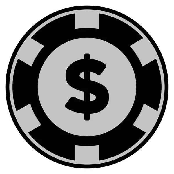 Americký dolar Black Casino čip — Stockový vektor