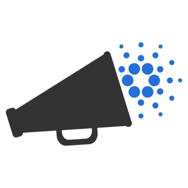 Cardano megafon düz simgesi