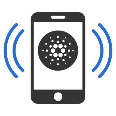 Cardano mobil bankacılık düz simgesi