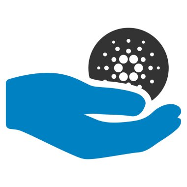 Cardano ödeme el düz simgesi