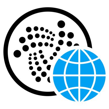 Iota küresel düz simgesi