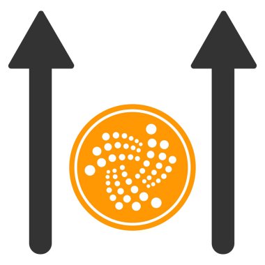 Iota para göndermek oklar düz simgesi