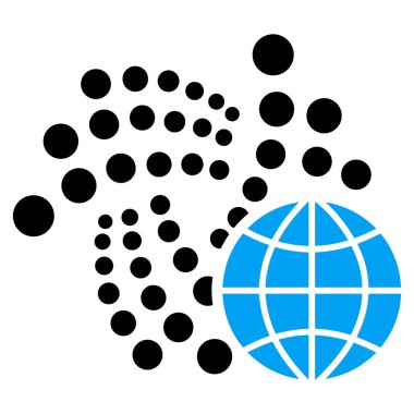 Iota küresel düz simgesi