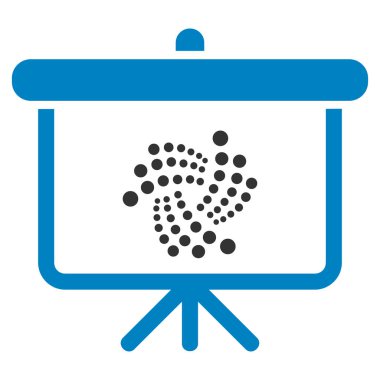 Iota tanıtım kurulu düz simgesi